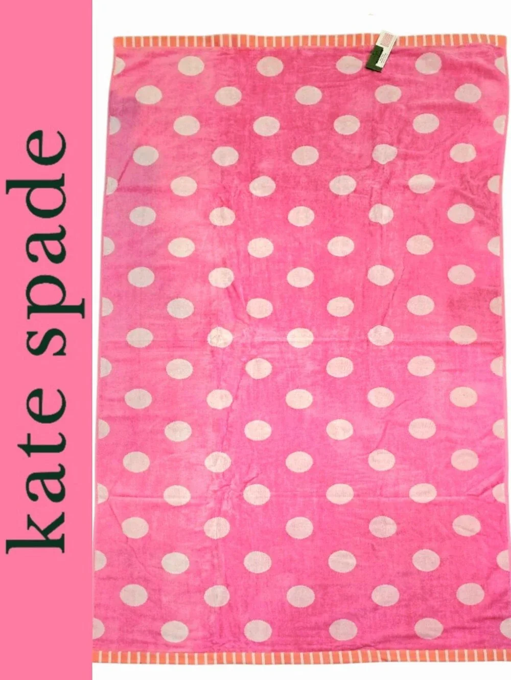 Kate Spade New York Polka Dot Oversized Beach Towel- Pink